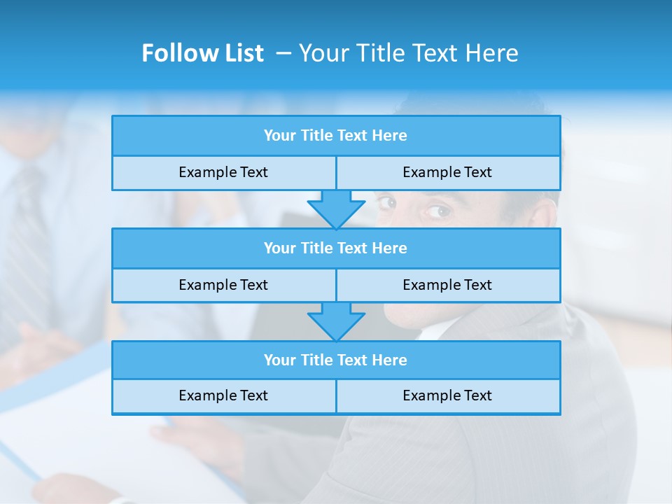 A Group Of Business People Sitting At A Table PowerPoint Template