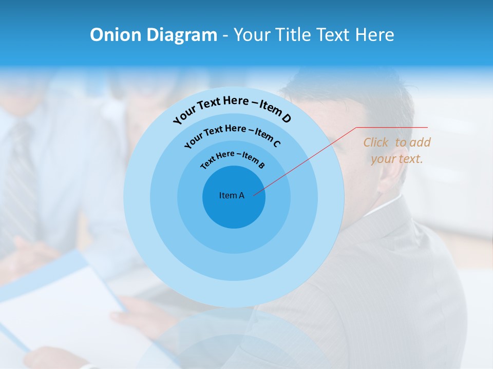 A Group Of Business People Sitting At A Table PowerPoint Template