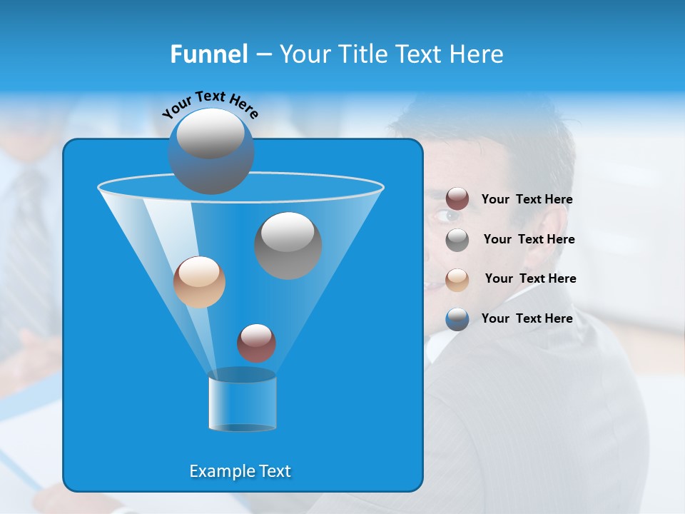 A Group Of Business People Sitting At A Table PowerPoint Template