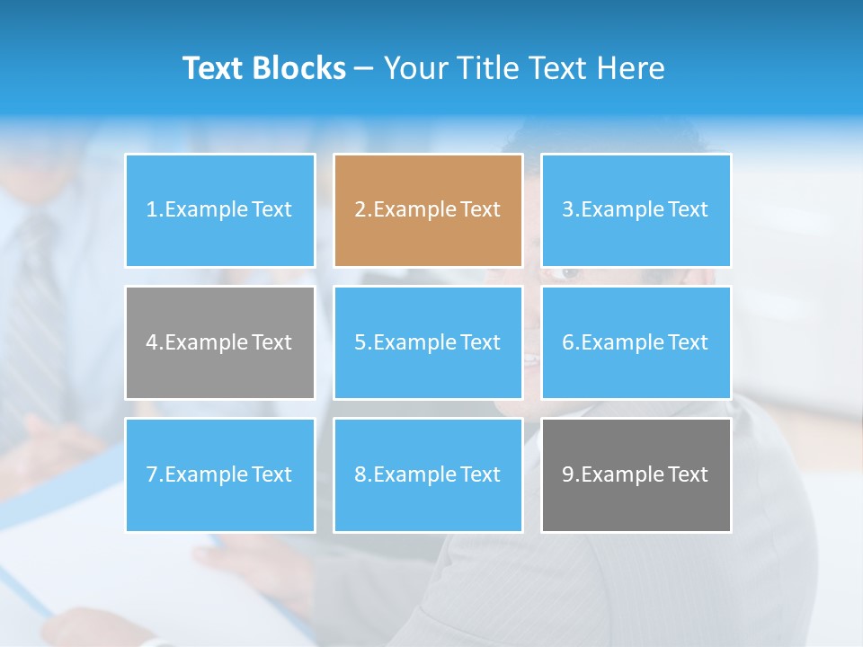 A Group Of Business People Sitting At A Table PowerPoint Template