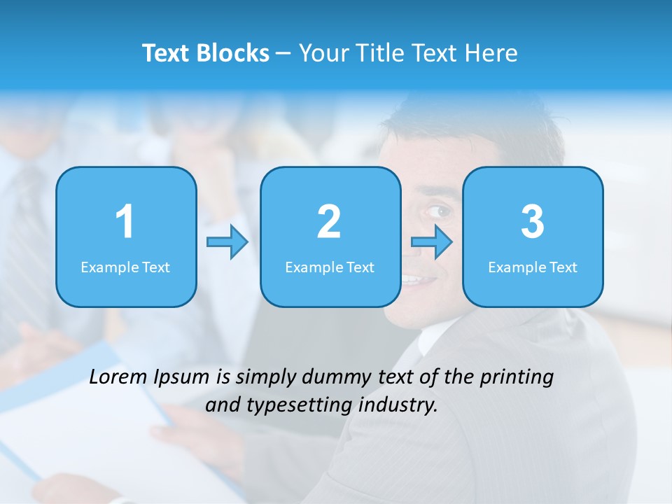 A Group Of Business People Sitting At A Table PowerPoint Template