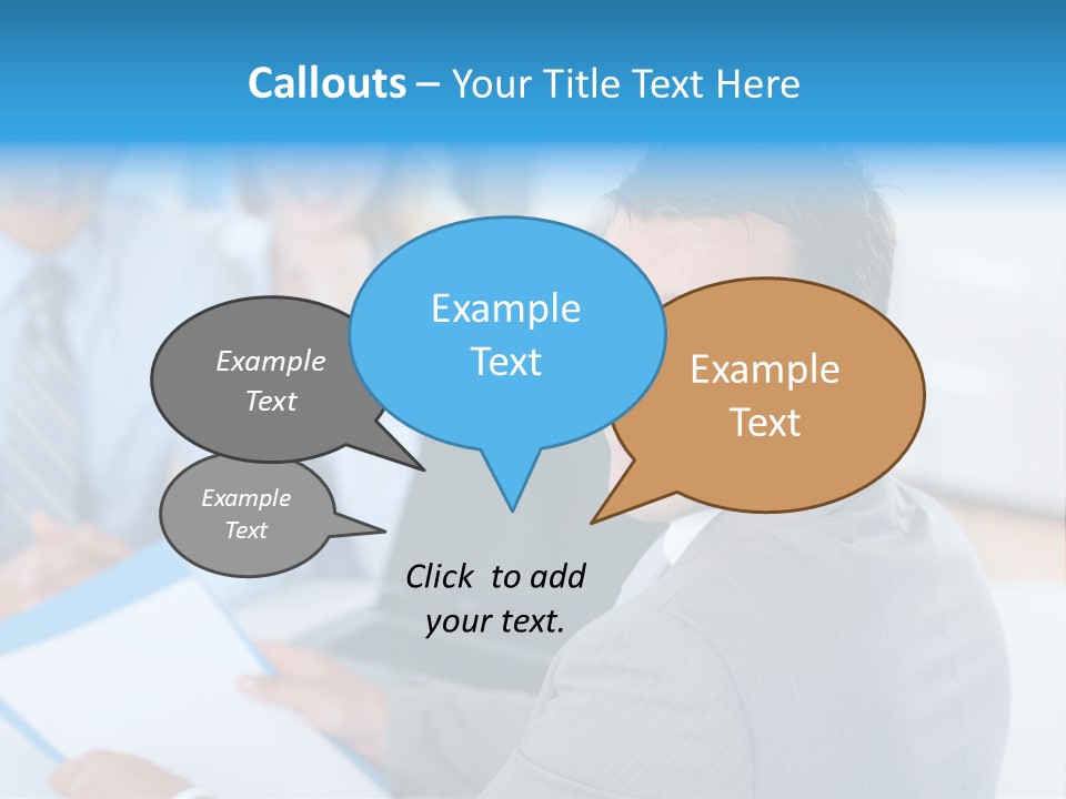 A Group Of Business People Sitting At A Table PowerPoint Template