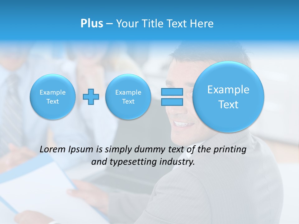 A Group Of Business People Sitting At A Table PowerPoint Template