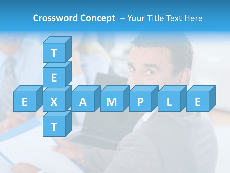 A Group Of Business People Sitting At A Table PowerPoint Template