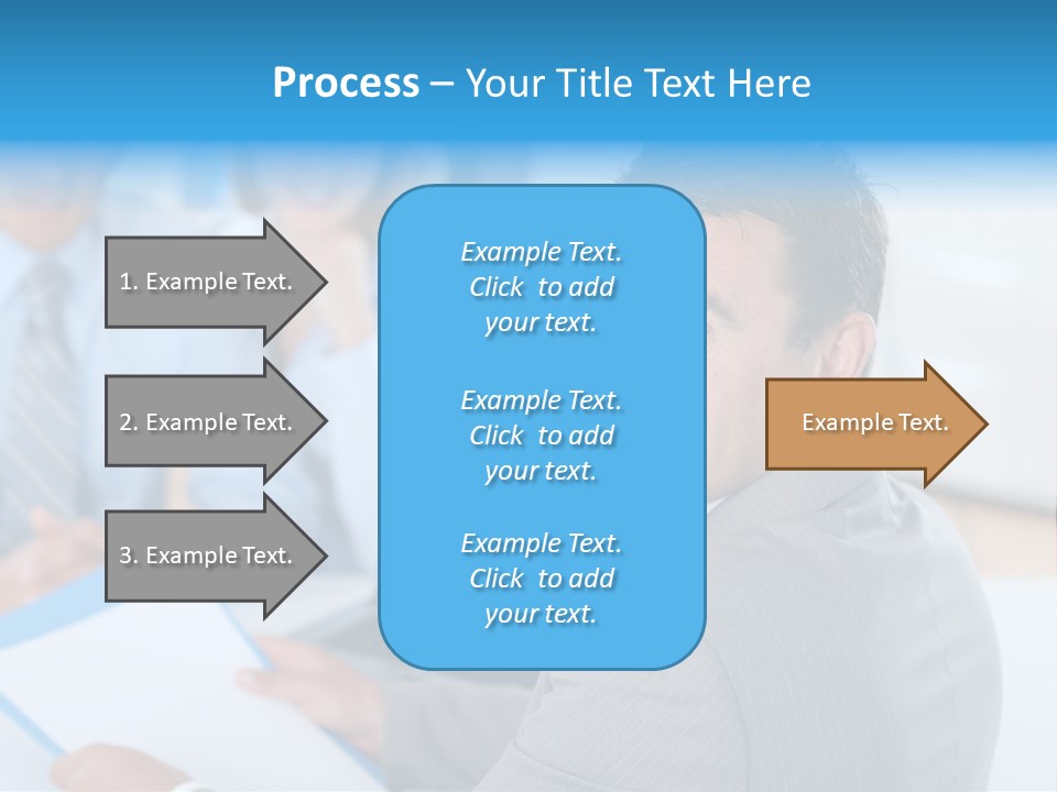 A Group Of Business People Sitting At A Table PowerPoint Template