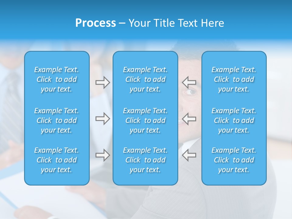 A Group Of Business People Sitting At A Table PowerPoint Template