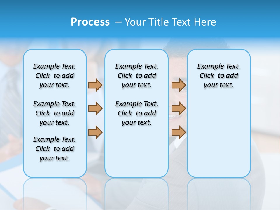 A Group Of Business People Sitting At A Table PowerPoint Template