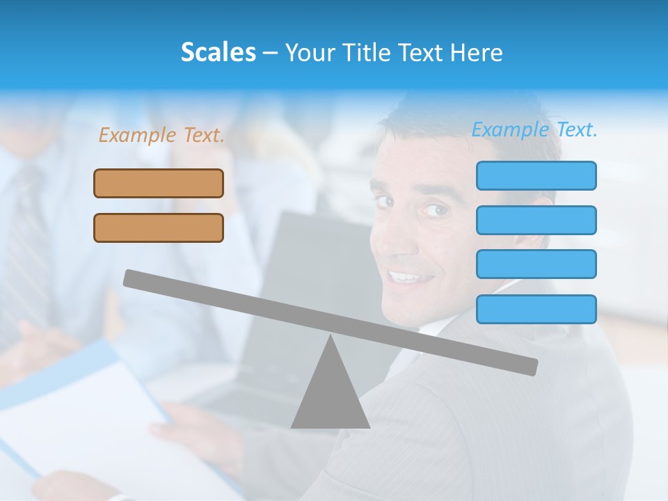 A Group Of Business People Sitting At A Table PowerPoint Template