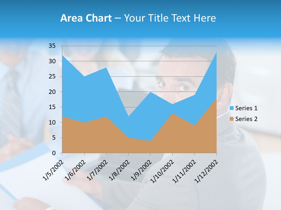 A Group Of Business People Sitting At A Table PowerPoint Template