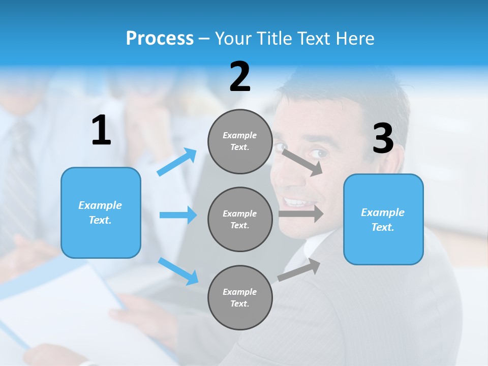 A Group Of Business People Sitting At A Table PowerPoint Template