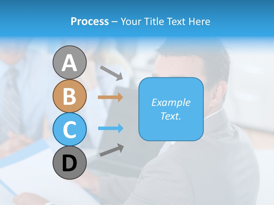 A Group Of Business People Sitting At A Table PowerPoint Template