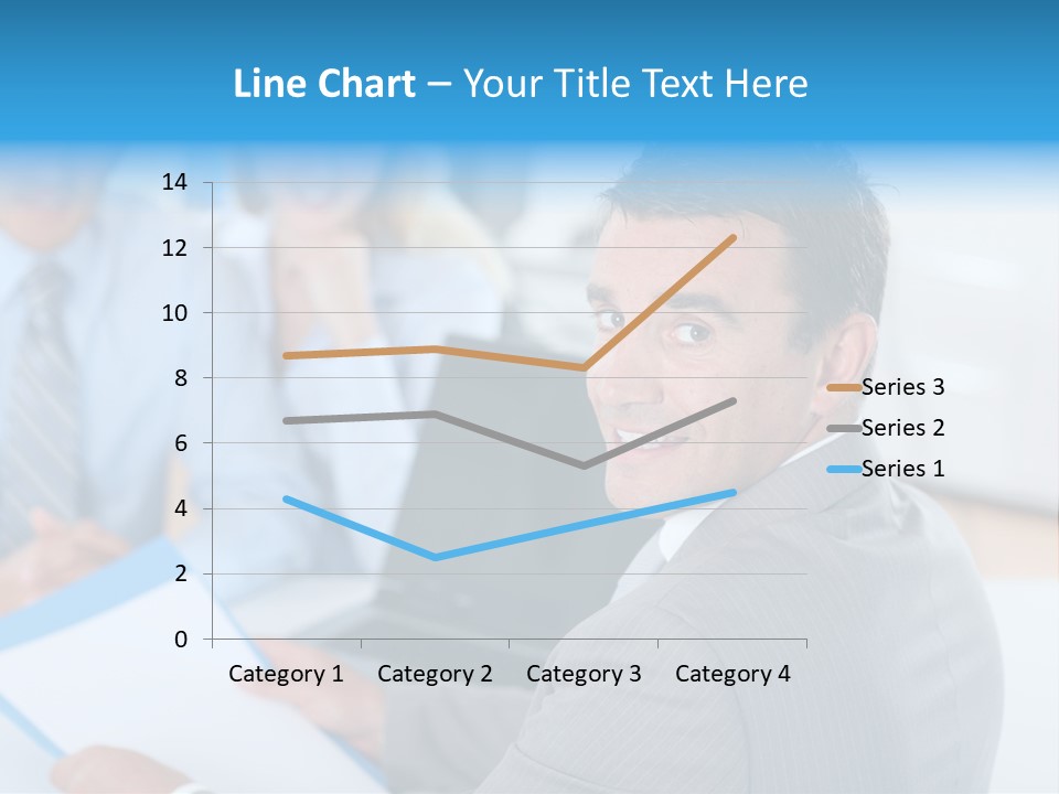 A Group Of Business People Sitting At A Table PowerPoint Template