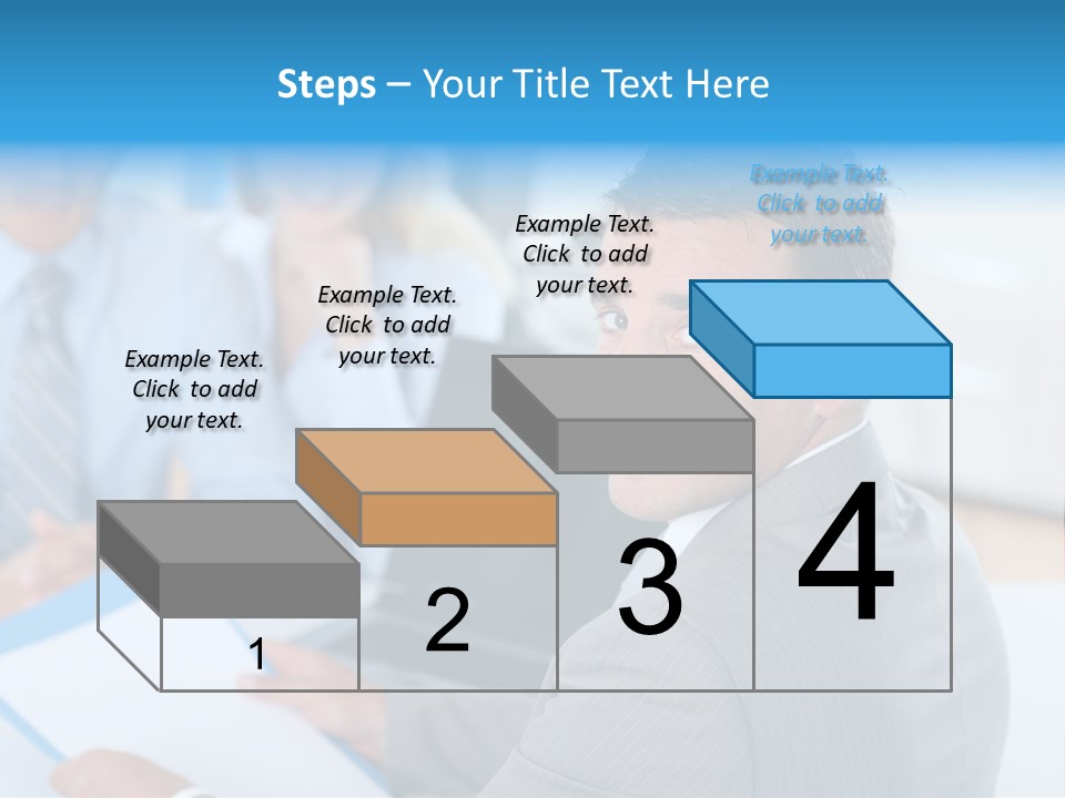 A Group Of Business People Sitting At A Table PowerPoint Template