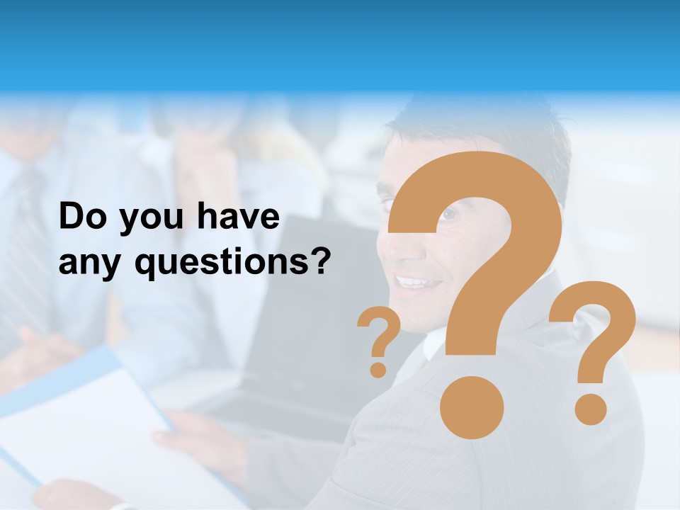 A Group Of Business People Sitting At A Table PowerPoint Template