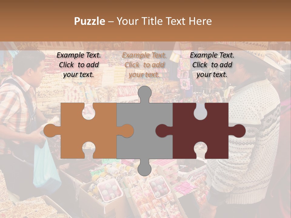 A Group Of People Standing In Front Of A Market PowerPoint Template