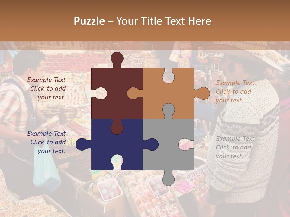 A Group Of People Standing In Front Of A Market PowerPoint Template