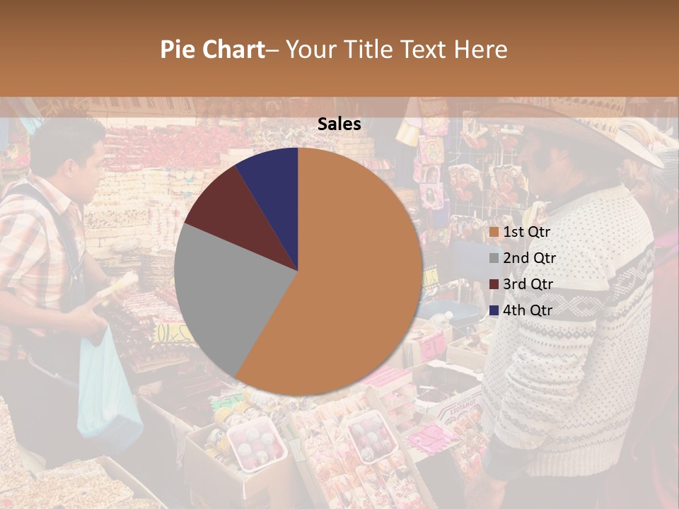 A Group Of People Standing In Front Of A Market PowerPoint Template
