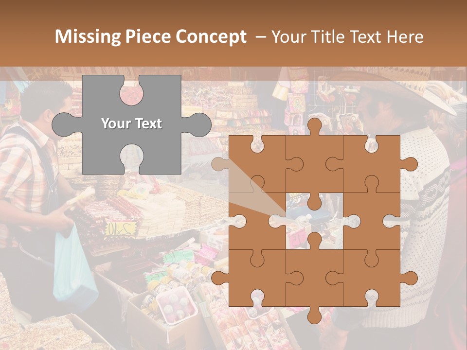 A Group Of People Standing In Front Of A Market PowerPoint Template