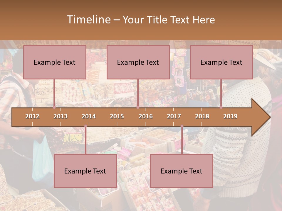 A Group Of People Standing In Front Of A Market PowerPoint Template