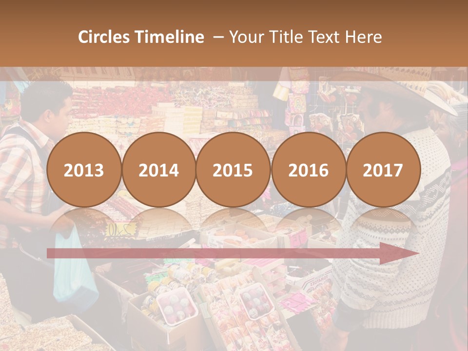 A Group Of People Standing In Front Of A Market PowerPoint Template