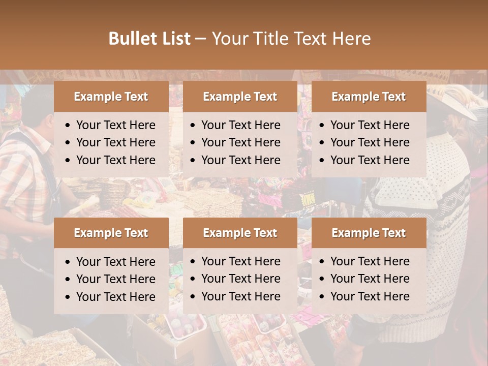 A Group Of People Standing In Front Of A Market PowerPoint Template