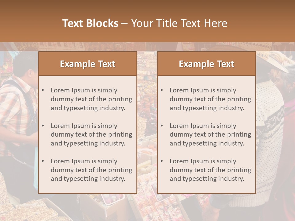 A Group Of People Standing In Front Of A Market PowerPoint Template