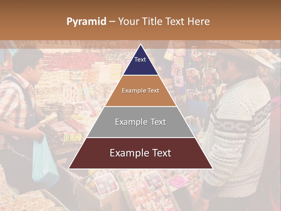 A Group Of People Standing In Front Of A Market PowerPoint Template