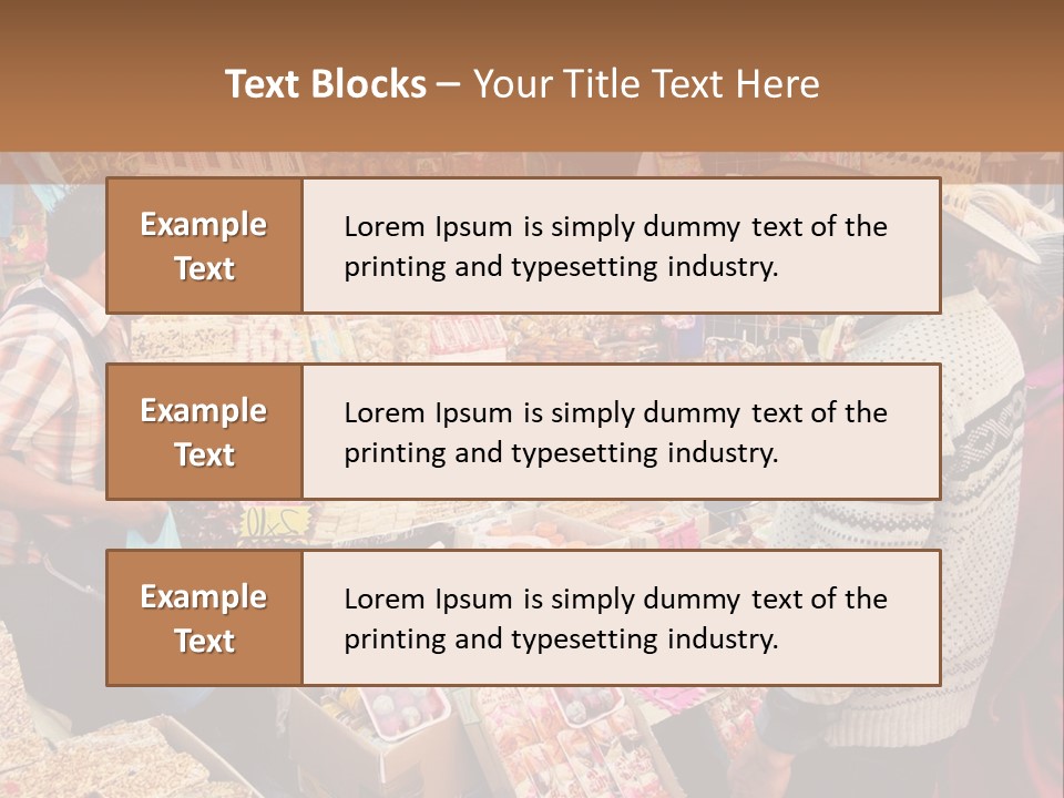 A Group Of People Standing In Front Of A Market PowerPoint Template