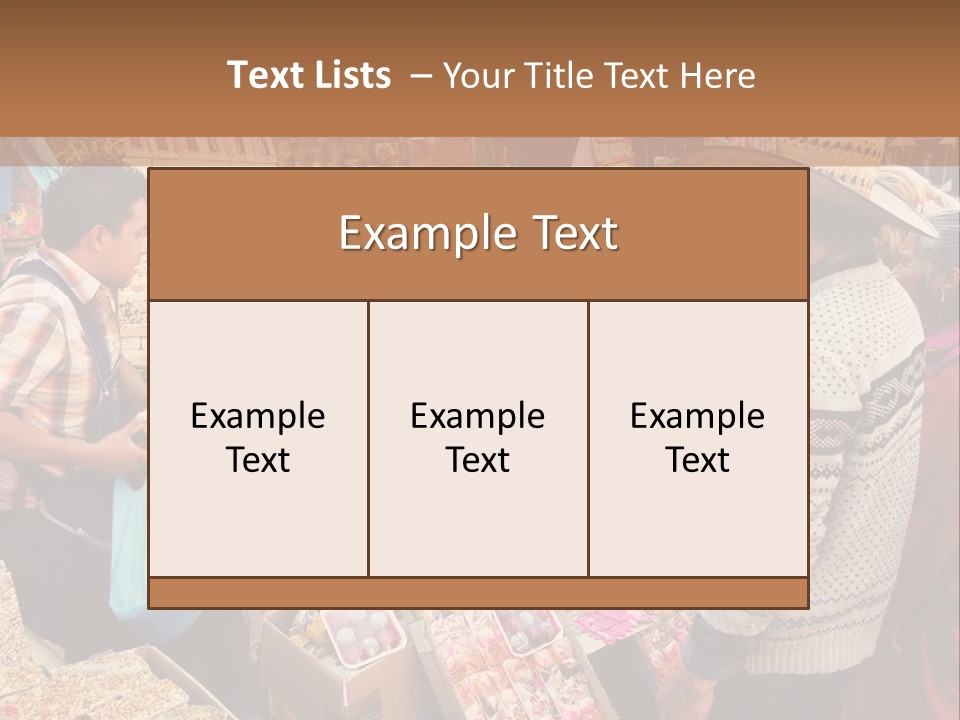 A Group Of People Standing In Front Of A Market PowerPoint Template