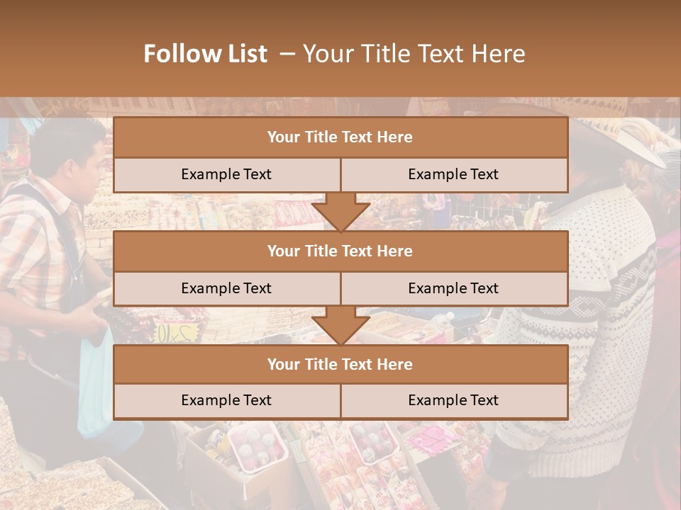 A Group Of People Standing In Front Of A Market PowerPoint Template