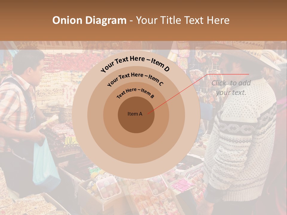 A Group Of People Standing In Front Of A Market PowerPoint Template