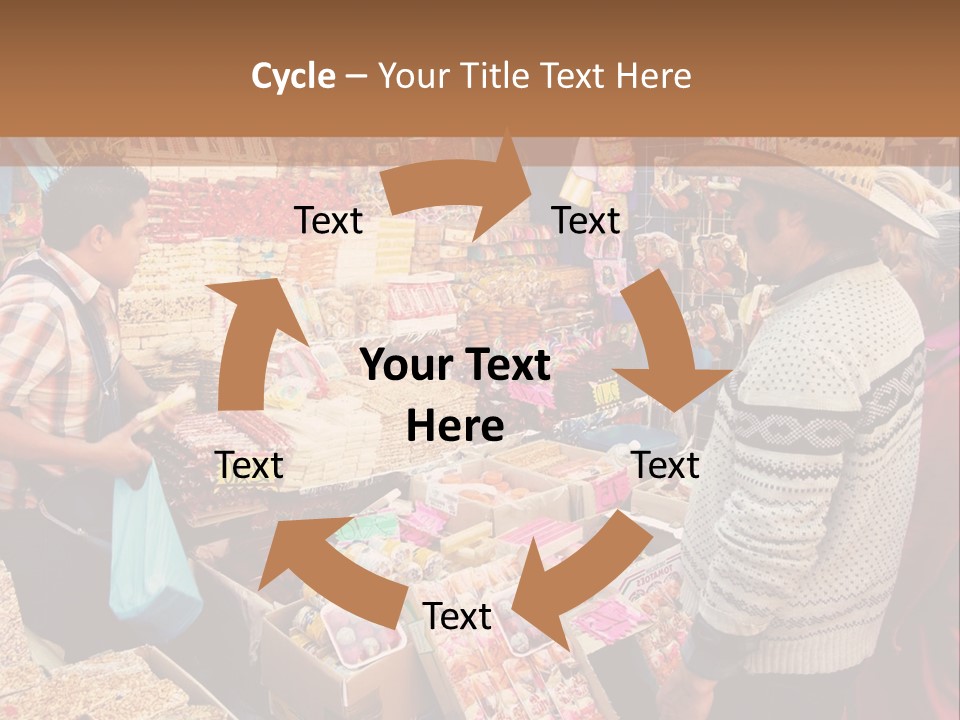 A Group Of People Standing In Front Of A Market PowerPoint Template