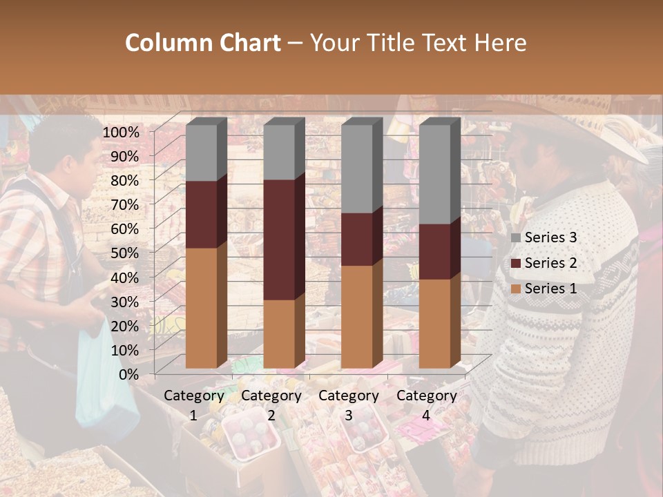 A Group Of People Standing In Front Of A Market PowerPoint Template