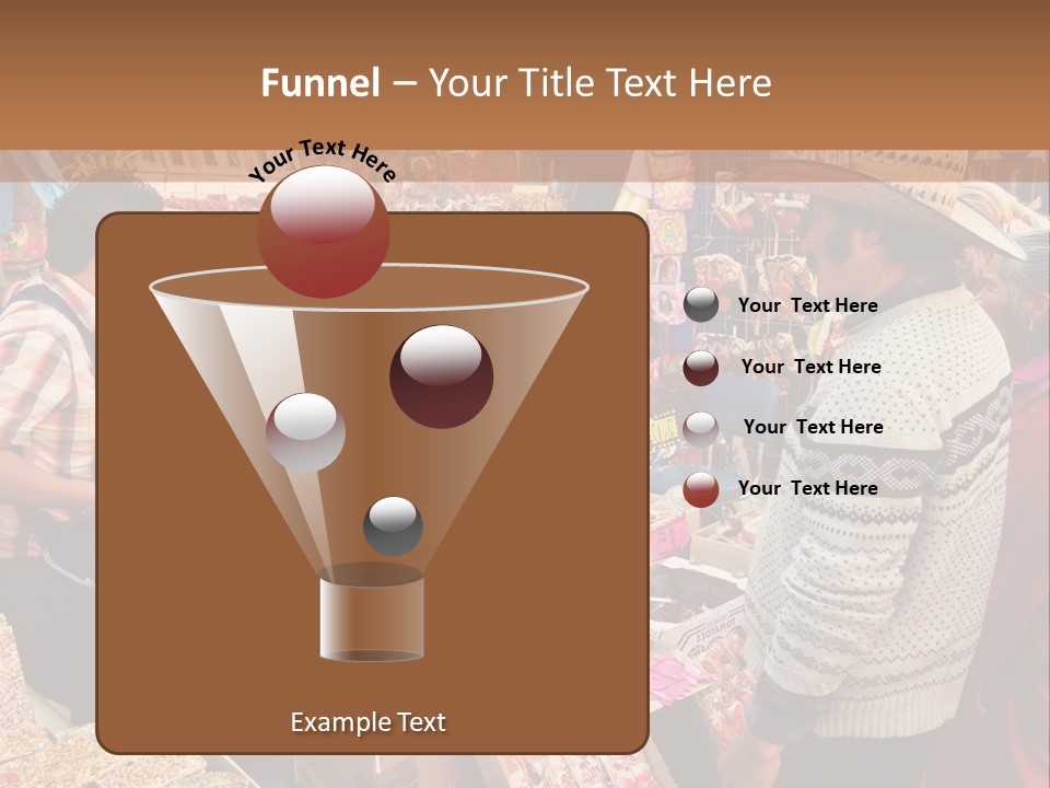 A Group Of People Standing In Front Of A Market PowerPoint Template