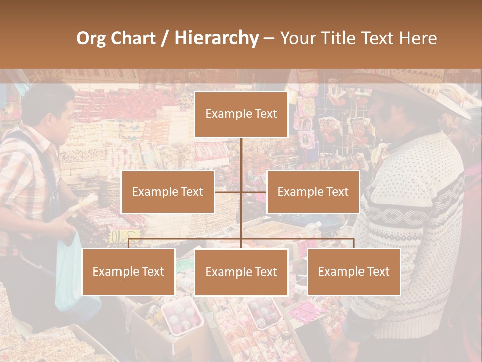 A Group Of People Standing In Front Of A Market PowerPoint Template