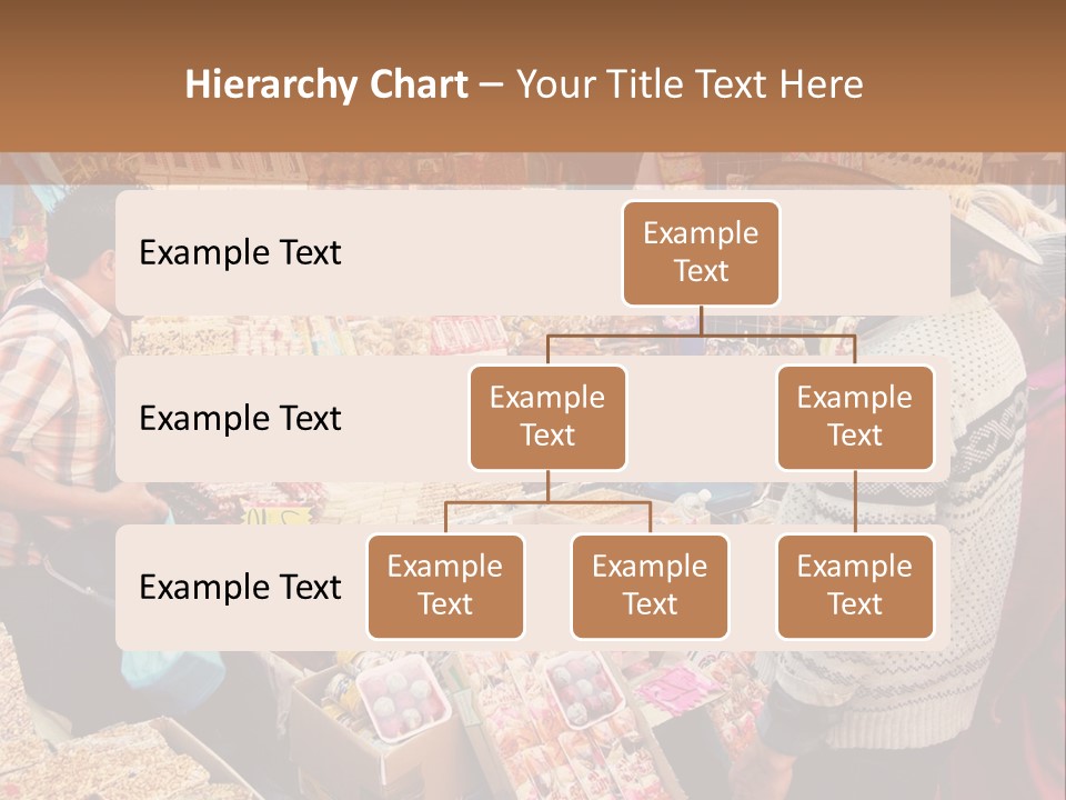 A Group Of People Standing In Front Of A Market PowerPoint Template