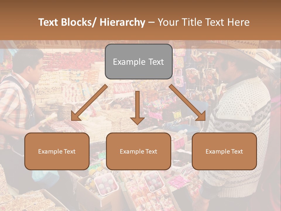 A Group Of People Standing In Front Of A Market PowerPoint Template