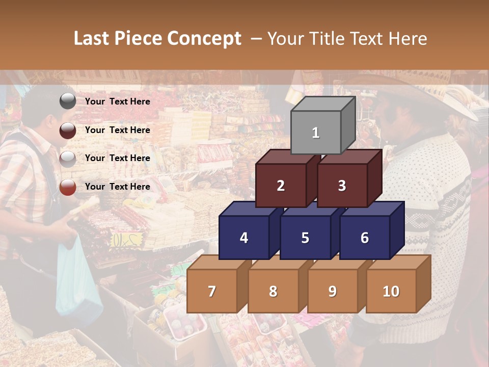 A Group Of People Standing In Front Of A Market PowerPoint Template