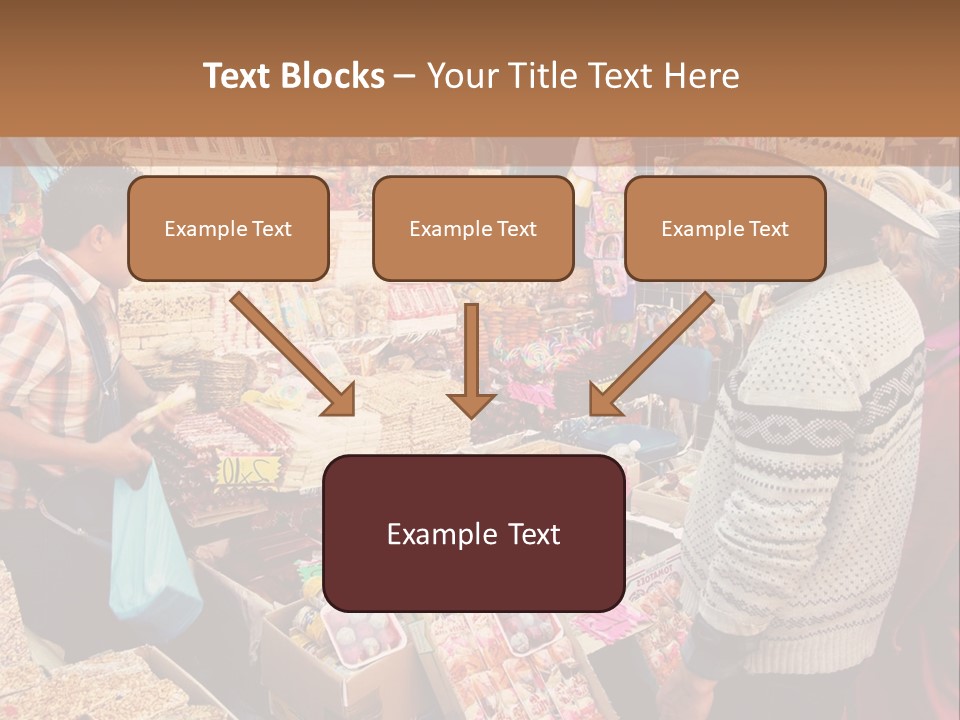 A Group Of People Standing In Front Of A Market PowerPoint Template