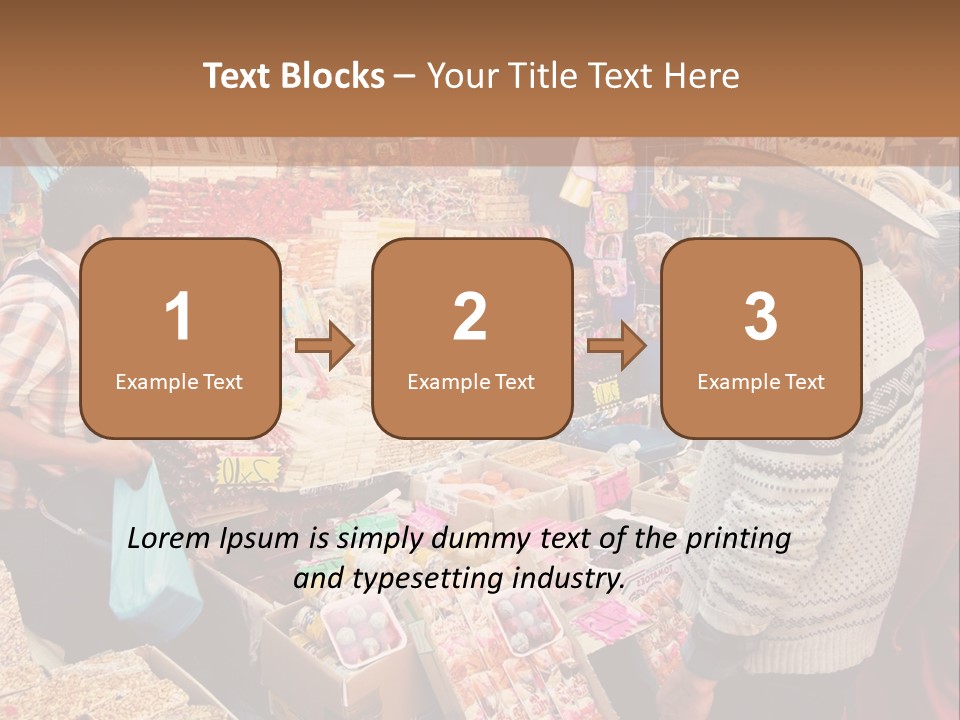 A Group Of People Standing In Front Of A Market PowerPoint Template