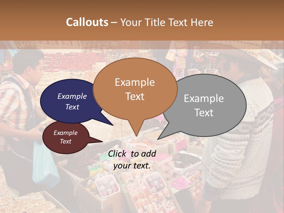 A Group Of People Standing In Front Of A Market PowerPoint Template