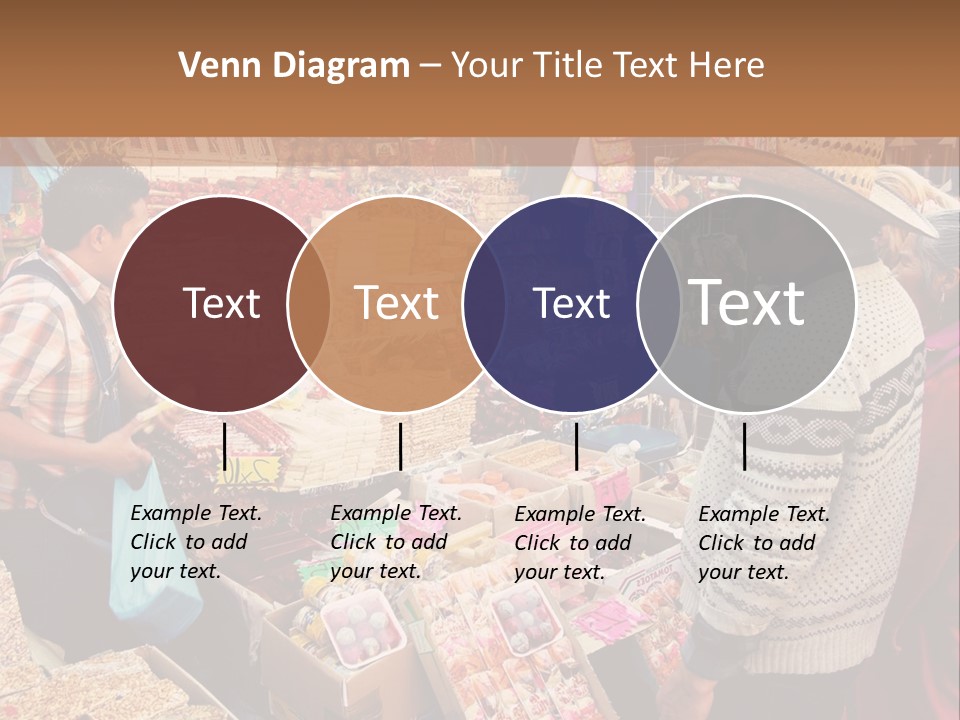 A Group Of People Standing In Front Of A Market PowerPoint Template