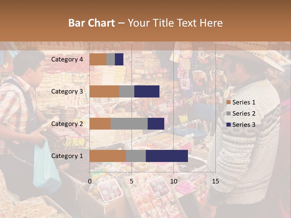 A Group Of People Standing In Front Of A Market PowerPoint Template