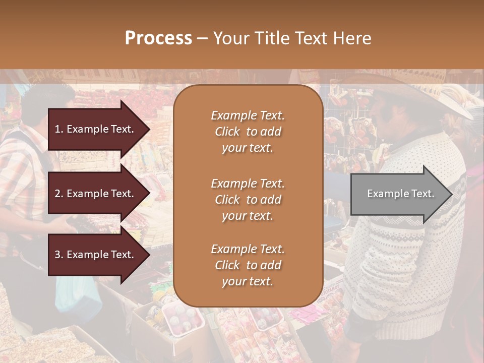 A Group Of People Standing In Front Of A Market PowerPoint Template