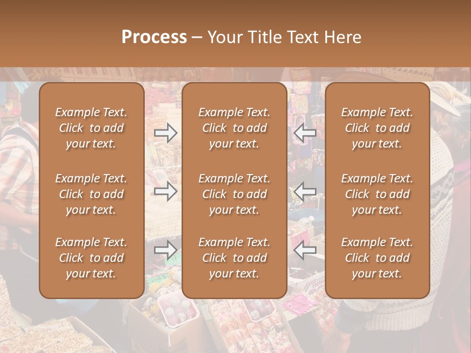 A Group Of People Standing In Front Of A Market PowerPoint Template