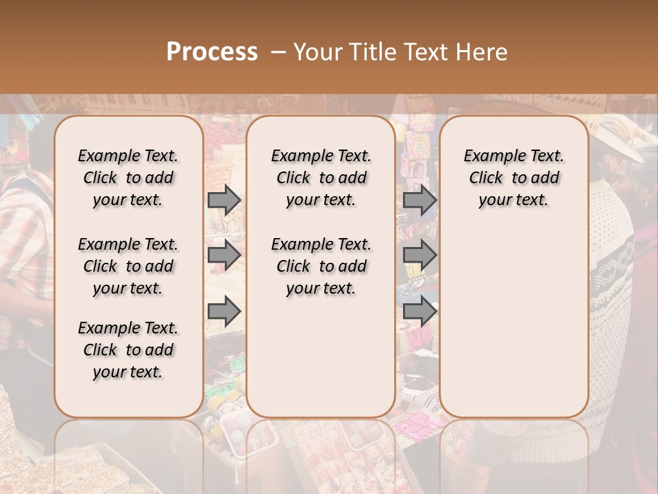 A Group Of People Standing In Front Of A Market PowerPoint Template