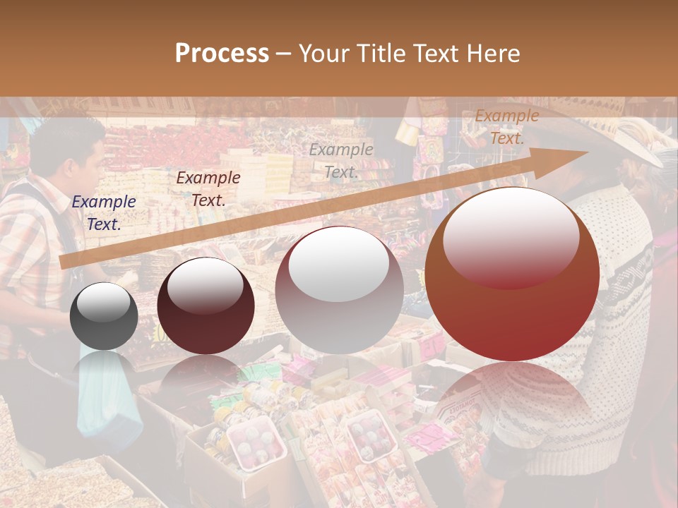 A Group Of People Standing In Front Of A Market PowerPoint Template