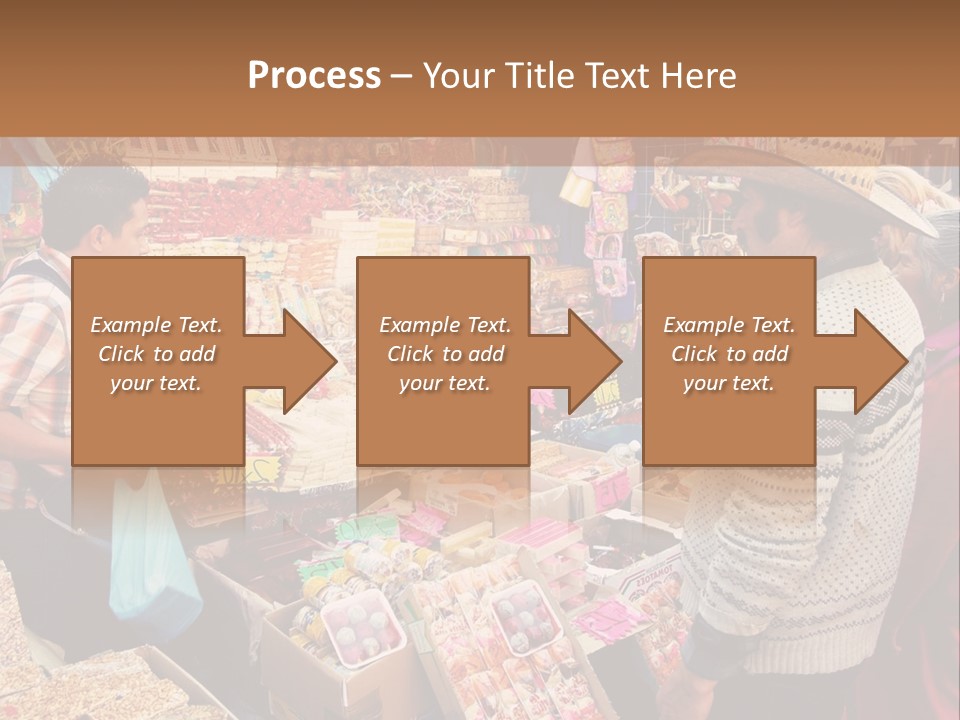 A Group Of People Standing In Front Of A Market PowerPoint Template