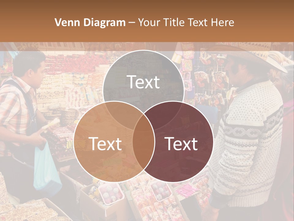 A Group Of People Standing In Front Of A Market PowerPoint Template