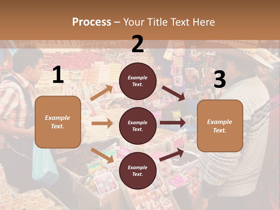 A Group Of People Standing In Front Of A Market PowerPoint Template
